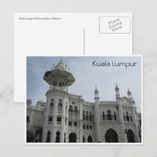 spoorwegstation van kl briefkaart (Voorkant / Achterkant)