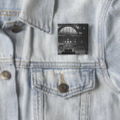 Spoorwegstation Vierkante Button 5,1 Cm (In situ)