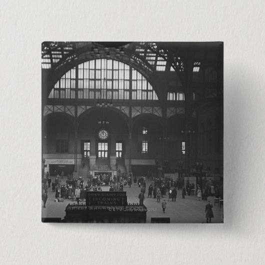 Spoorwegstation Vierkante Button 5,1 Cm (Voorkant)
