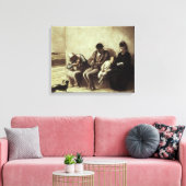 Spoorwegstation Wayside Canvas Afdruk (Insitu (Woonkamer))