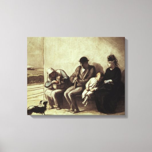 Spoorwegstation Wayside Canvas Afdruk (Voorkant)