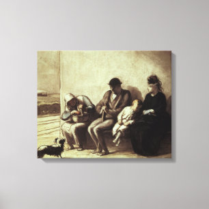 Spoorwegstation Wayside Canvas Afdruk