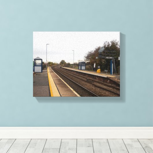 Spoorwegstation Whitley Bridge Canvas Afdruk (Insitu (Houten vloer))