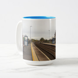 Spoorwegstation Whitley Bridge Tweekleurige Koffiemok