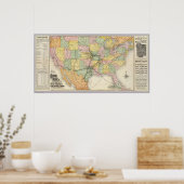 Spoorwegsysteem Zuidwest Poster (Keuken)