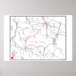 Spoorwegsysteemkaart Hagerstown & Frederick (c 192 Poster