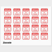 Spoorwegteken Vierkante Sticker (Vel)