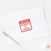 Spoorwegteken Vierkante Sticker (Envelop)