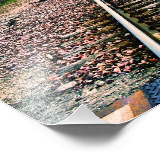 Spoorwegtracés Foto Afdruk (Hoek)