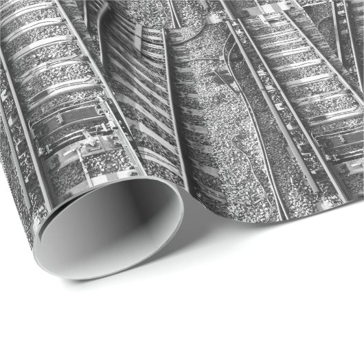 Spoorwegtracks Afbeelding. Cadeaupapier (Rol Hoek)