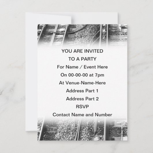 Spoorwegtracks Afbeelding. Kaart (Voorkant)