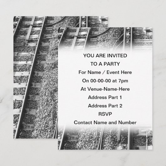 Spoorwegtracks Afbeelding. Kaart (Voorkant / Achterkant)