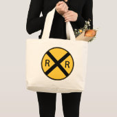 Spoorwegtraject Grote Tote Bag (Voorkant (product))