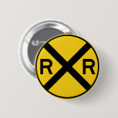 Spoorwegtraject Ronde Button 5,7 Cm (Voorkant /achterkant)