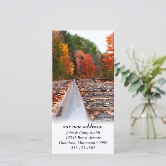 Spoorwegtraject Wijziging van aangepaste adresfoto Aankondiging (Staand voorkant)