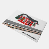 Spoorwegtrein Depot Personalized Doormats Rugs Deurmat (Schuin)