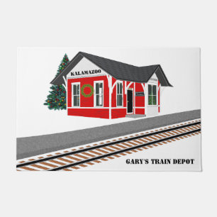 Spoorwegtrein Depot Personalized Doormats Rugs Deurmat
