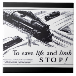 Spoorwegveiligheid 1906 Tiles Tegeltje