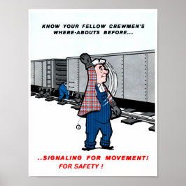 Spoorwegveiligheid komt uit eerste Vintage Poster