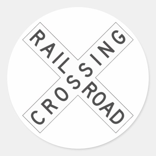 Spoorwegverkeersbord Ronde Sticker (Voorkant)