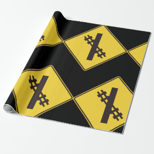 Spoorwegverkeersteken Cadeaupapier