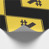 Spoorwegverkeersteken Cadeaupapier (Hoek)