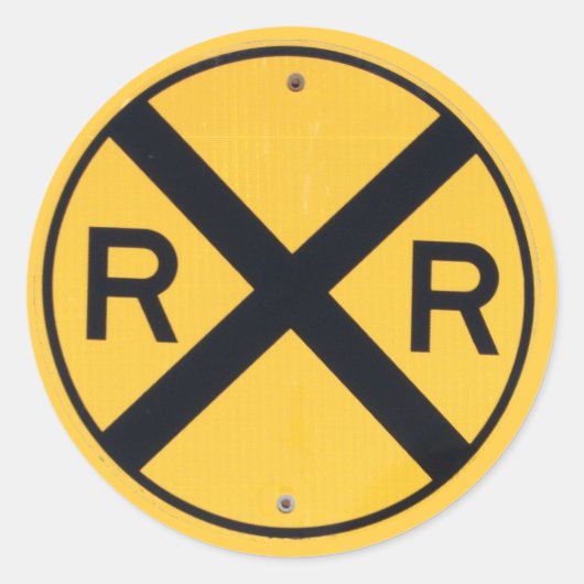 Spoorwegverkeersteken Ronde Sticker (Voorkant)