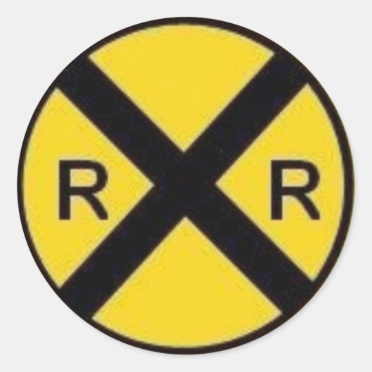 Spoorwegverkeersteken Ronde Sticker (Voorkant)