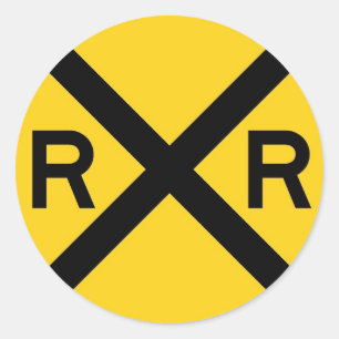 Spoorwegverkeersteken Ronde Sticker