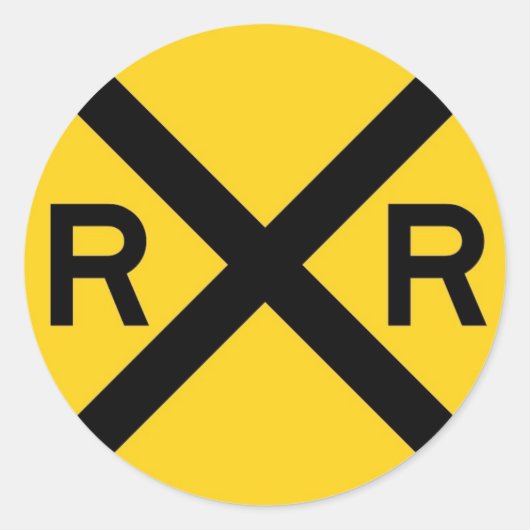 Spoorwegverkeersteken Ronde Sticker (Voorkant)
