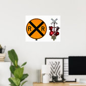 Spoorwegverkeerstekens en -signalen poster (Thuiskantoor)