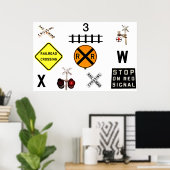 Spoorwegverkeerstekens Poster (Thuiskantoor)