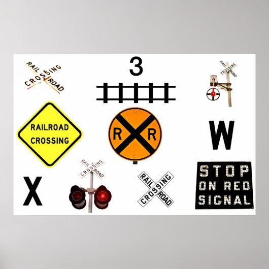Spoorwegverkeerstekens Poster (Voorkant)