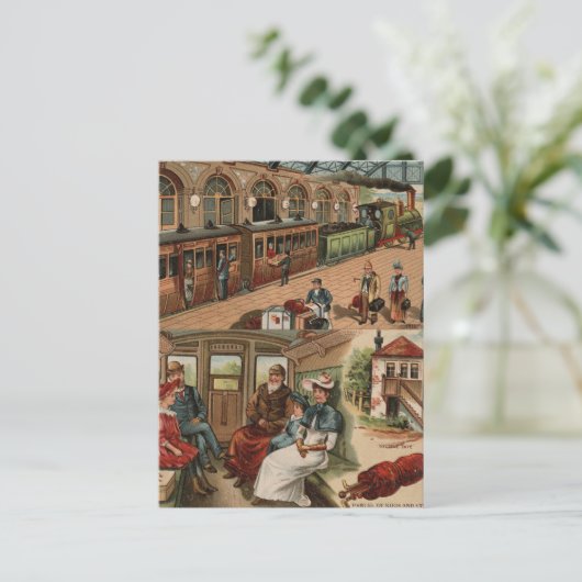 Spoorwegvervoer Briefkaart (Staand voorkant)