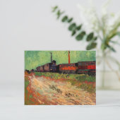 Spoorwegwagons (F466) Van Gogh Fine Art Briefkaart (Staand voorkant)