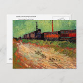 Spoorwegwagons (F466) Van Gogh Fine Art Briefkaart (Voorkant / Achterkant)