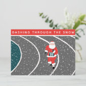 Spoorwijdte en Veld actief Feestdagenkaart (Staand voorkant)