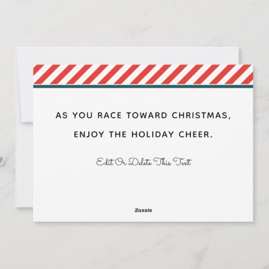 Spoorwijdte en Veld actief Feestdagenkaart (Achterkant)