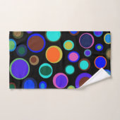 Sporadische afgedekte regenboogpolika stikt donker bad handdoek (Handdoek)