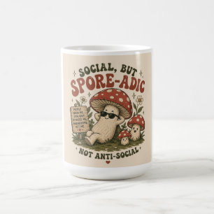 Spore-Adische stemming – Cute Chill Paddenstoel Re Koffiemok