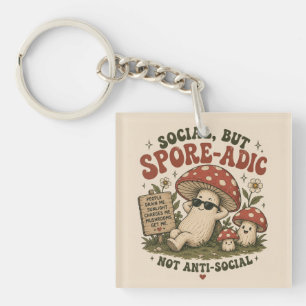 Spore-Adische stemming – Cute Chill Paddenstoel Re Sleutelhanger