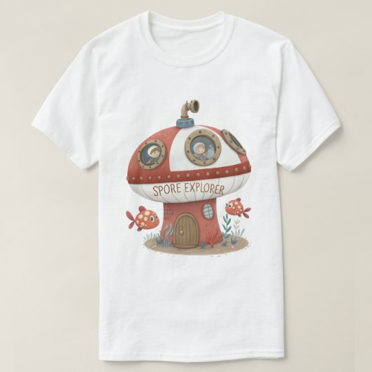 Spore Explorer - Steampunk Toadstool Onderzeeër T- T-shirt (Design voorkant)