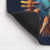 Spore Vogel met een blauwe gevederde outfit Muismat (Hoek)