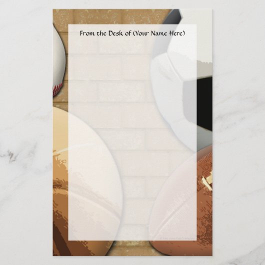 Sporen Al-Star, Basketball/Soccer/Football Briefpapier (Voorkant)
