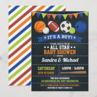 Sporen Alle Star Baby shower Basketball Rugby