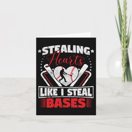 Sporen als ik Steal Bases Softball Baseba Kaart (Voorkant)