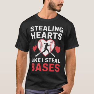 Sporen als ik Steal Bases Softball Baseba T-shirt