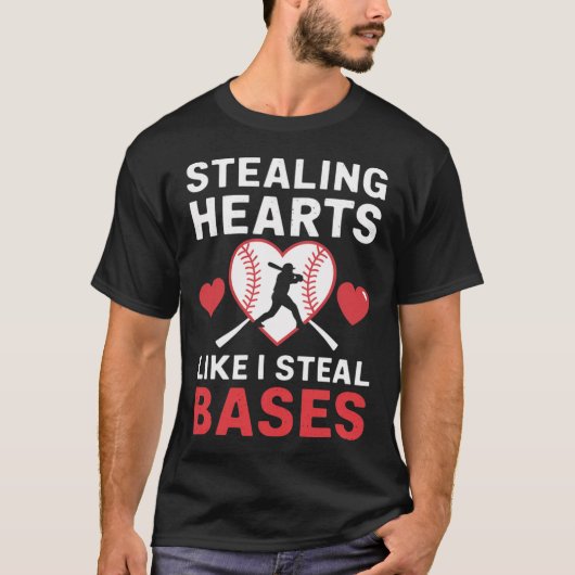 Sporen als ik Steal Bases Softball Baseba T-shirt (Voorkant)