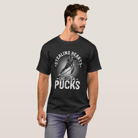 Sporen als ik Steal Pucks Flowers Love H T-shirt (Voorkant volledig)