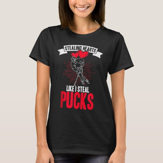 Sporen als ik Steal Pucks Flowers Love H T-shirt (Voorkant)
